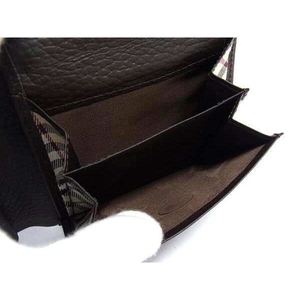 BURBERRY Leather Bi fold Wallet Billfold Wallet Brown - Picture 6 of 7